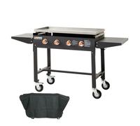 Plancha gaz Carmen 4 feux - BRASERO BY FAVEX - Jusqu'à 14 convives - Housse incluse