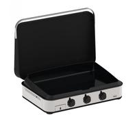 Plancha Gaz ENOSIGN 80 inox & noir avec capot