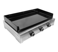 Forge Adour - Plancha gaz Modern 75 Inox - 3 brûleurs - à poser 74.4x40.2 cm