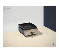 Plancha Gaz Inox 1 brûleur Plaque Lisse 400 x 455 mm 14 mm d'épaisseur By Pinha Métallisé G