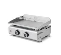 Plancha gaz inox 2 feux - BRASERO BY FAVEX - 5,3 kW - plaque inox 5 mm - 52 x 34 cm - 6 à 8 convives