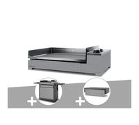 Plancha gaz premium 60 acier avec chariot et couvercle - forge adour