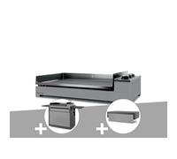 Plancha gaz premium 75 acier avec chariot et couvercle - forge adour