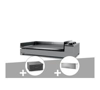 Plancha gaz Premium 75 acier avec housse et couvercle pour plancha