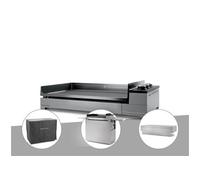 Plancha gaz Premium 75 inox avec couvercle, chariot et housse -