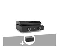 Plancha gaz Rectangulaire Acier 5 brûleurs 5000 W Noir