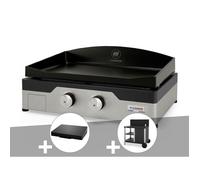 Plancha gaz signature allure 260 duo + couvercle de protection + desserte - le m
