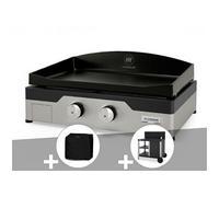 Plancha gaz signature allure 260 duo + housse de protection + desserte - le marq