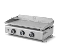 Plancha gaz Silvia EVO Inox 3 feux - BRASERO BY FAVEX - 7,95 kW - Plaque inox - Surface 67 x 34 cm - LONGTIME®