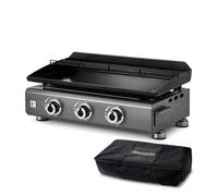 Plancha gaz Silvia IIG 3 feux - BRASERO BY FAVEX - 7,5 kW - Plaque acier - 10 convives - Housse inclusePlancha gaz Silvia IIG 3 feux
