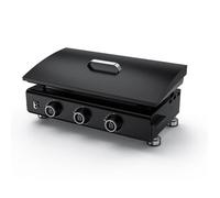 Plancha gaz Silvia IIG 3 feux - BRASERO BY FAVEX - Plaque acier céramique 67 x 34 cm, 7,95 kW, jusqu'à 10 personnes, capot inclus