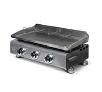 Plancha gaz Silvia IIG 3 feux inox - Brasero By Favex - 7,5 kW - plaque inox 5 mm - 67 x 34 cm - 8 à 10 convives