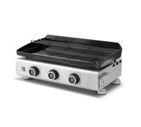 Plancha gaz Silvia IIG Evo 3 feux - BRASERO BY FAVEX - 7,95 kW - plaque fonte émaillée 5 mm - 67 x 34 cm - 8 à 10 convives