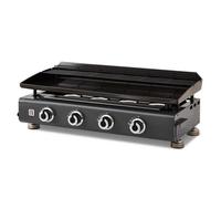 Plancha gaz Silvia IIG Gun Metal 4 feux - BRASERO BY FAVEX - 10 kW - Plaque acier émaillé - Surface 84 x 34 cm - Jusqu'à 12 convives