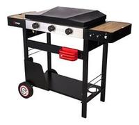 Somagic Barbecues Plancha gaz SOLIA 350 sur chariot 3 brûleurs 6,45 kW plaque fonte émaillée