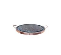 Plancha Grill - LE BARBECUE GAULOIS - Ø 32 cm - Pierre Ollaire - Noir - A poser