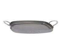 Plancha grill minéral b élément 38 x 26 cm avec anses - De Buyer - Argent - Acier Argent G