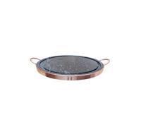 Plancha Grill Ronde - LE BARBECUE GAULOIS - Ø 37 cm - Pierre Ollaire - Cuisson Saine - Durable
