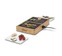 Plancha individuelle Dinner4All Princess 104020 - Habillage en Bambou - Pour 2 Personnes - Bois