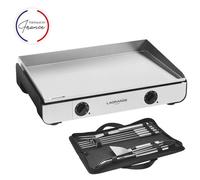 Plancha électrique LAGRANGE Pro 65L noir 2 brûleurs à poser, 65x40 cm + kit d'accessoires