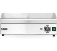 Plancha Moitié Rainurée Kitchen Line 220-240V/2400W 527x404x(H)233mm - Hendi