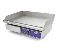 KuKoo Plaque de cuisson électrique pour la restauration Plaque de cuisson Plaque de grill Grill électrique Rôtissoire Poêle à frire Surface de cuisson en fonte 50 cm