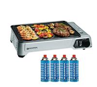 Plancha portable à gaz 2.3 KW Kemper + 4 cartouches