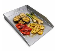 Plancha pour barbecue 30 x 20 cm avec bord réversible compatible avec Weber Traveler
