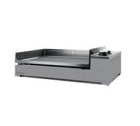 Forge Adour Plancha à gaz Premium 60 Acier 2 brûleurs Noir et Gris