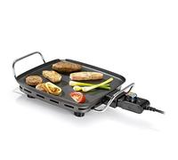 Plancha Princess Chef Mini Classic noire - fonte d'aluminium - 4 personnes - 28 x 28 cm - 1 900 W