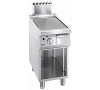 Plancha Professionnelle Gaz Nervurée Soubassement Ouvert Bartscher 1 G