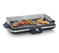 Plancha Réglable Jusqu'À 230°C, 2 300 W, Plaque De Cuisson Au Revêtement Antiadhésif Pour Viandes, Poissons & Légumes, Gril[GR20]