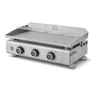 Plancha Silvia EVO 3 Feux - BRASERO - Plaque Inox de 67 x 34 cm - Piezo intégré - Tiroir graisse avec jauge de niveau - 7,95 kW Gris G