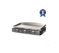Plancha Tonio - Plancha Lagoa 15 à 30 personnes - Gaz butane propane - Plaque de cuisson inox 5mm - Caisson Tout Inox - 7800 W - Allumage piezzo électronique - Fabrication 100 % Française