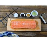 Planche à barbecue au charbon de bois très résistante, extra-large, pour un saumon juteux cuit à la manière d'un véritable fumeur. Idéale pour le poisson, le saumon et les filets de poisson cuits sur 