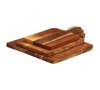 Vidaxl Planche À Découper 3 Pcs Cm Bois D'acacia Massif