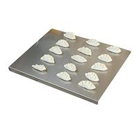 Planche à découper 40 cm/50 x 40 cm avec lèvre, Planche de Cuisson en Acier Inoxydable avec lèvre, Appareil de Cuisine Multifonction pour, pétrir la pâte, la Viande,