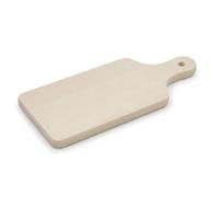 Planche a decouper avec poignee 28 x 12 cm, bois de hetre massif, planche a servir pour fromages, charcuterie et apero, planche en bois avec trou de suspension, fabriquee en Europe