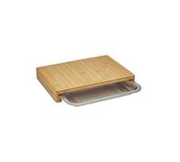 Planche à découper bambou 28,5x21cm + tiroir inox