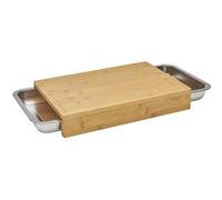 NOGENT*** Planche à découper bambou 41 x 28,5 cm – 2 tiroirs inox