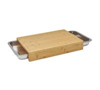 NOGENT*** Planche à découper bambou 41 x 28,5 cm – 2 tiroirs inox