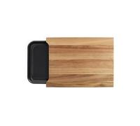 Planche À Découper Bois 36.5x27.5cm + Bac Récupérateur - MES155