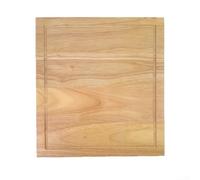 Planche à découper carrée en bois d'hévéa 40 x 35 cm, bloc à découper double face pour découper du pain, du fromage