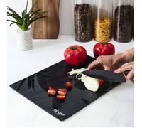 COOK CONCEPT - KD3349 Planche À Découper Rectangulaire En Verre Trempé - Effet Ardoise - Design Élégant Pour Cuisine - Dimensions 40 x 30 x 0,4 cm - Couleur Noir et Gris