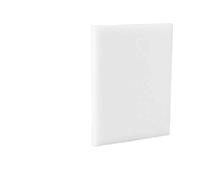 Planche à découper double face en PEHD, 36 x 28 cm | 1,3 cm d'épaisseur, rabattable for différents aliments, robuste, résiste aux odeurs et aux taches.(White)