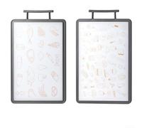 Planche à découper double face en plastique de dessin animé pour enfants avec matériau sûr et design pratique pour la préparation des aliments de cuisine (gris2)