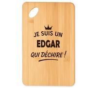 Planche à découper Edgar qui dechire 2 - Plateau Apéro en Bambou Cadeau Original Cuisine Barbecue