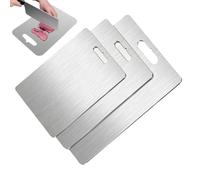 Planche À Découper En,3 Pièces Plateau Découpe Antidérapant Alimentaire - Planche À Découper En Acier ydable Pour Steak | Pour Viande Légumes Fromage Sushi Cuisine Camping