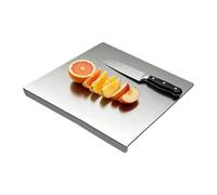 Planche à découper en acier avec bord surélevé, gadget en métal pour hacher, planche à découper en acier inoxydable pour maison, restaurant, plan de travail, préparation des repas, viande, légumes