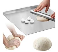 Planche À Découper En Acier Inoxydable, 40x30 Cm Planche À Pétrir Inox, Plaque Inox Cuisine, Planche À Découper En Titane Avec Bord D'arrêt Idéale Pour La Pâtisserie, Le Pétrissage